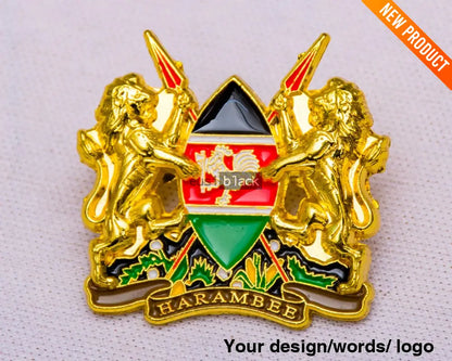 Kenya’s Coat Of Arms Lapel Pin