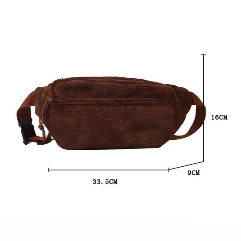 Corduroy waist belt bag