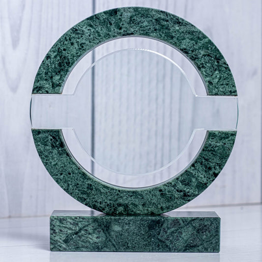 Round marble crystal award