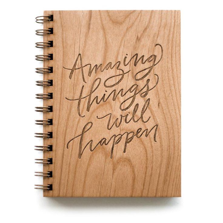 Hardwood cover rustic notebook | A5