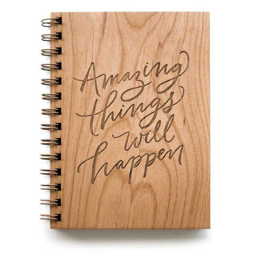 Hardwood cover rustic notebook | A5