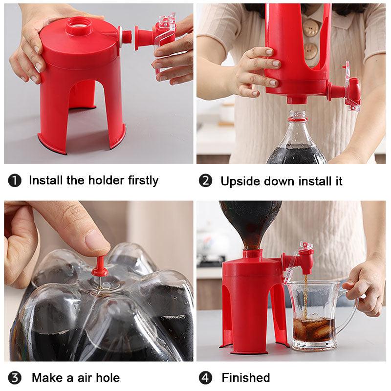 Soda beverage bottle dispenser