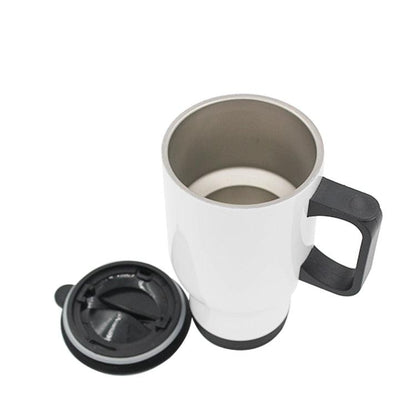 Black handle thermal mug