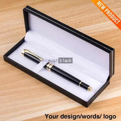 Four Part Gold Executive Pen Gold On Black / Pen In Case