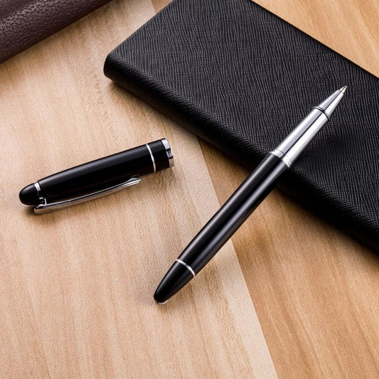 Silver on black executive pen