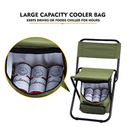 Camping chair with cooler compartment