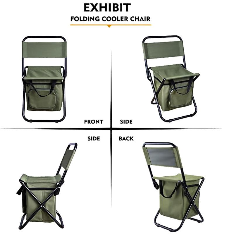 Camping chair with cooler compartment