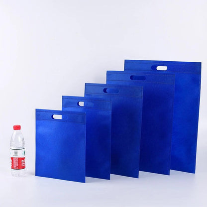 Flat non-woven carrier bag