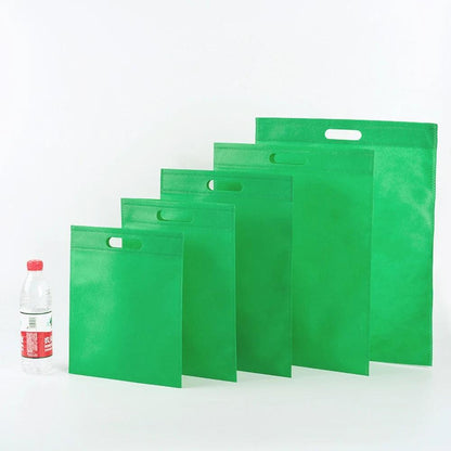 Flat non-woven carrier bag