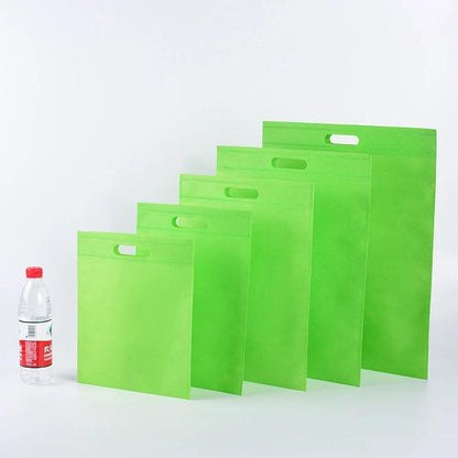 Flat non-woven carrier bag