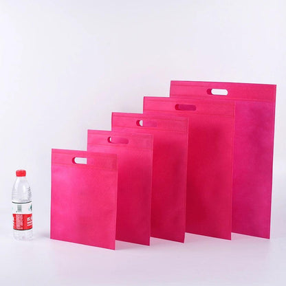 Flat non-woven carrier bag