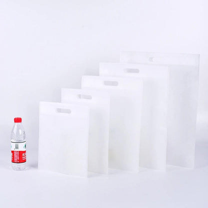 Flat non-woven carrier bag