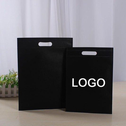 Flat non-woven carrier bag