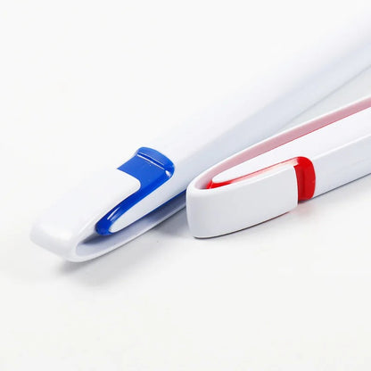 Flat plastic click pen