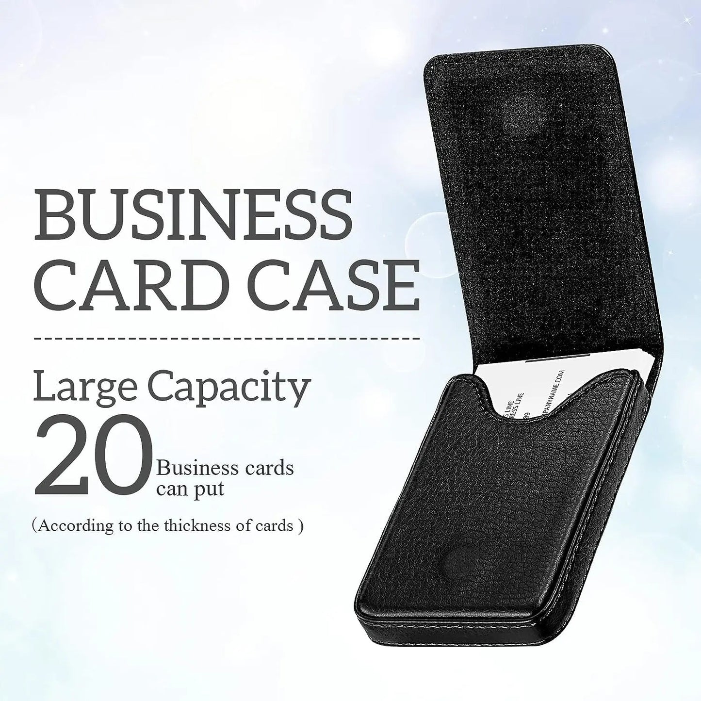 Flip business card holder