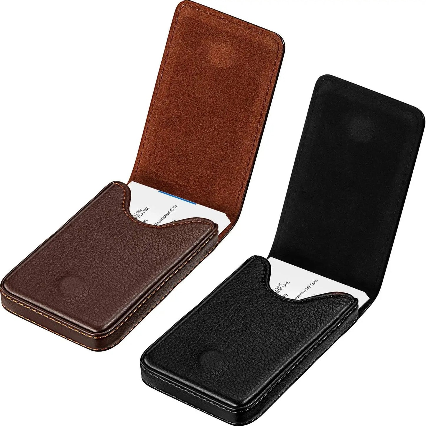 Flip business card holder