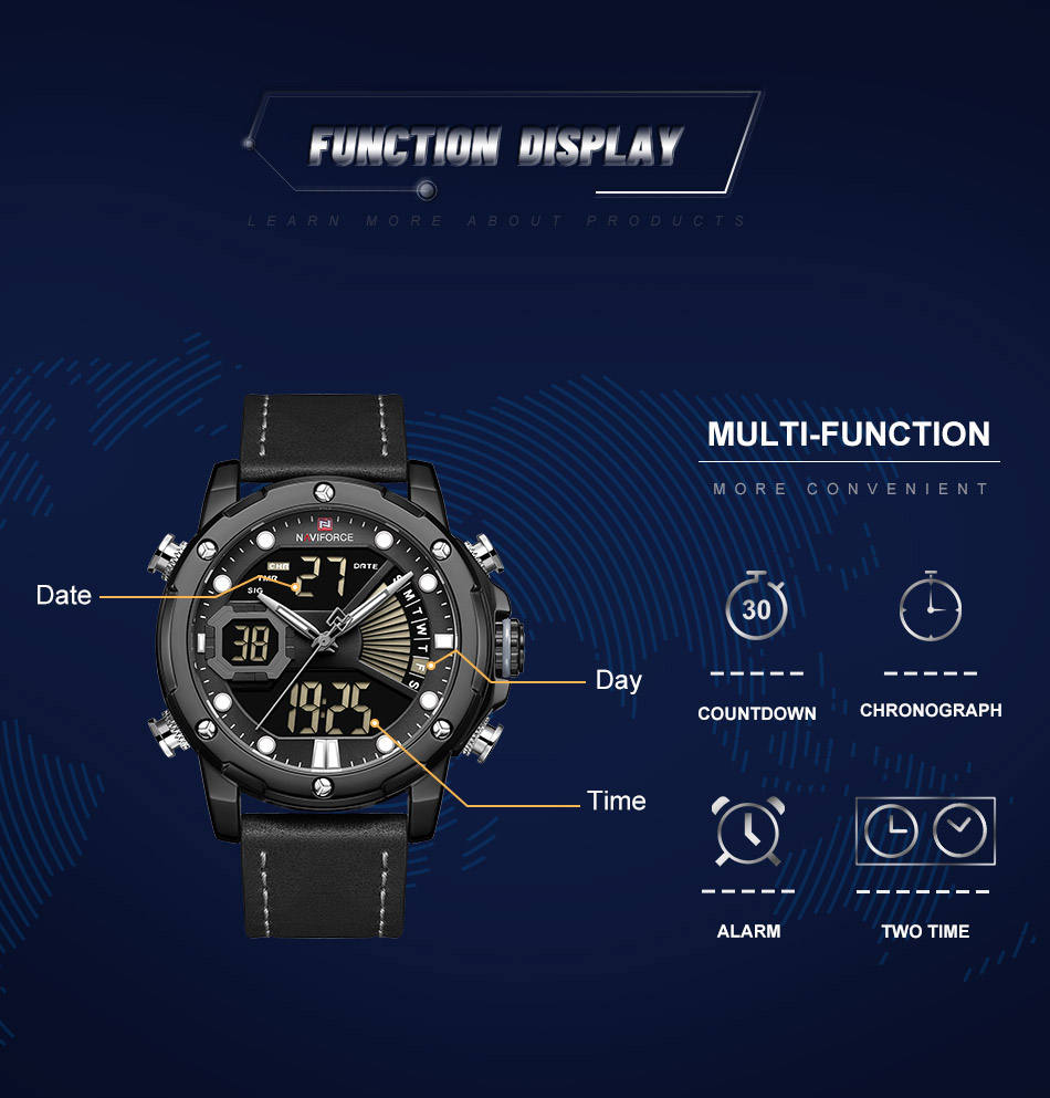 Function display dual time watch