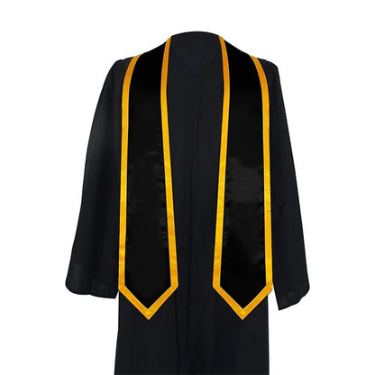 Gold on black graduation stole