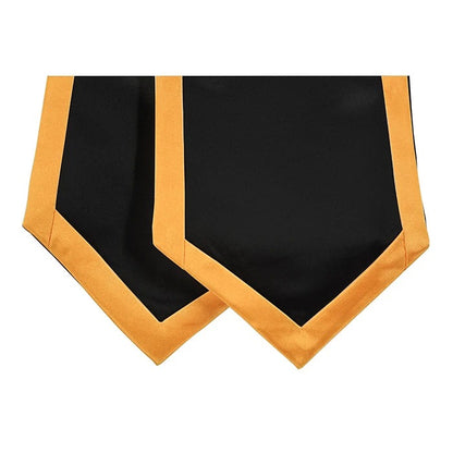 Gold on black graduation stole