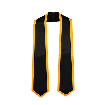 Gold on black graduation stole