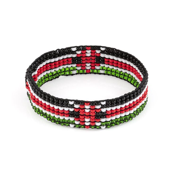 Elastic Kenyan beaded wrist band