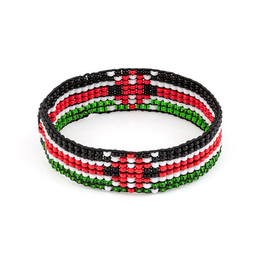 Elastic Kenyan beaded wrist band