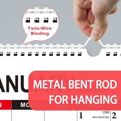 Hanging notes calendar