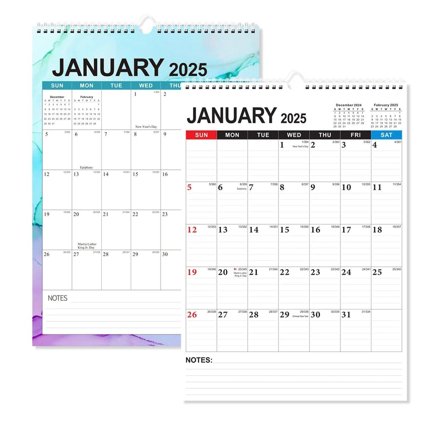 Hanging notes calendar