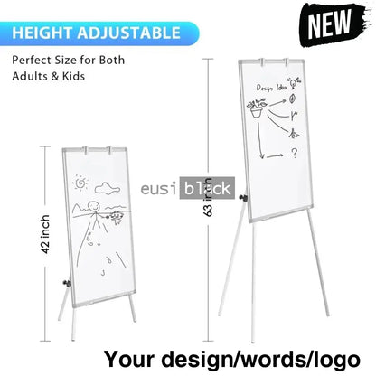 Height adjustable whiteboard 90X60cm