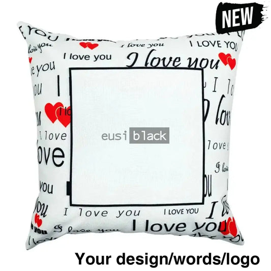 ’I love you’ throw pillow Case only / White