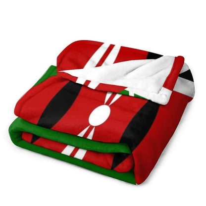 Kenyan flag throw blanket