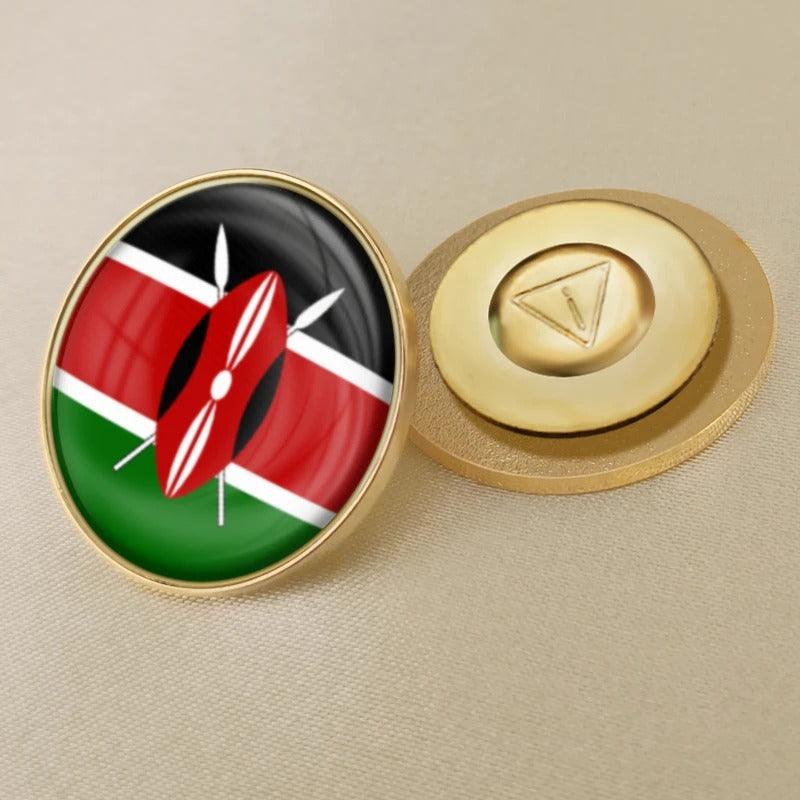 Round lapel pin