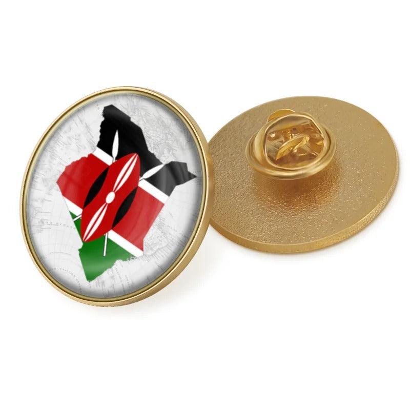 Round lapel pin