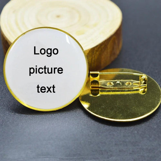 Round lapel pin