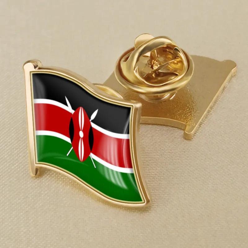 Flag shaped lapel pin