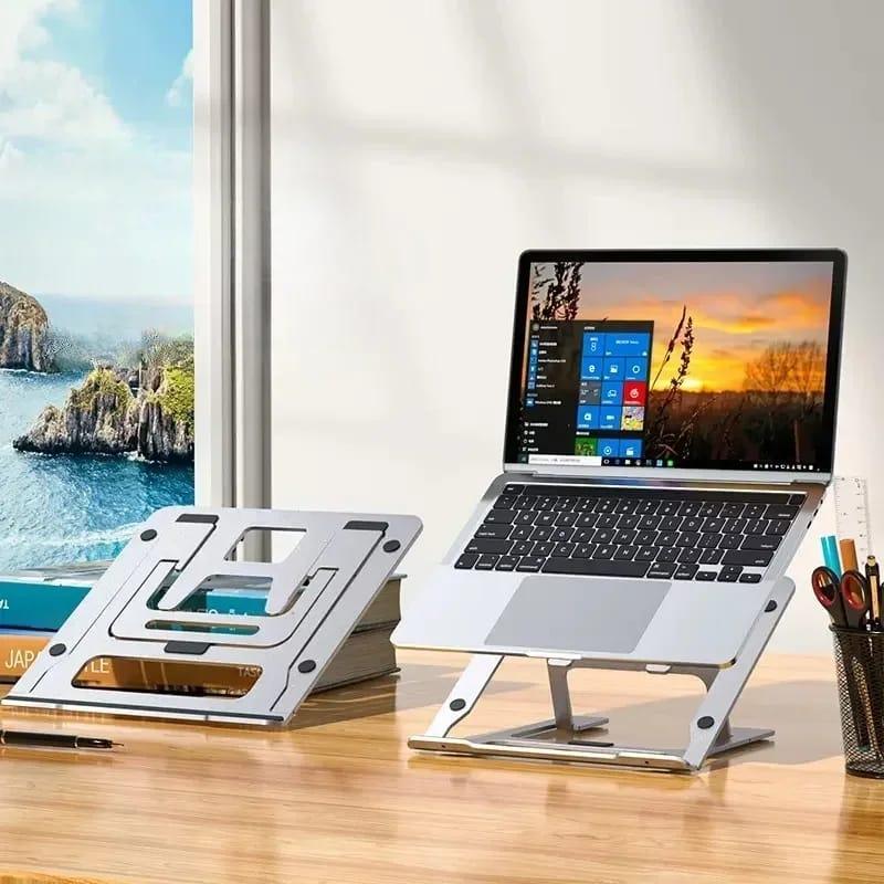 Metallic laptop stand