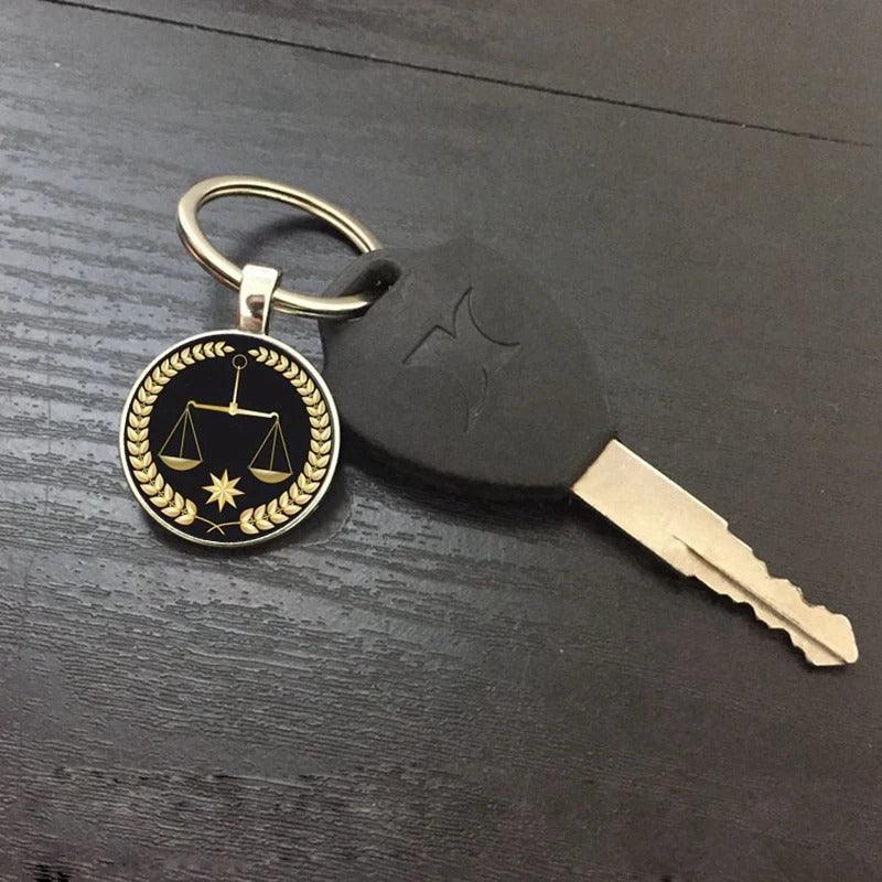 Scale of justice key holder