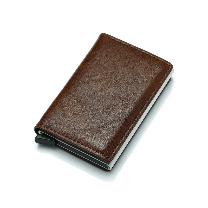 Leather pop-up card holder