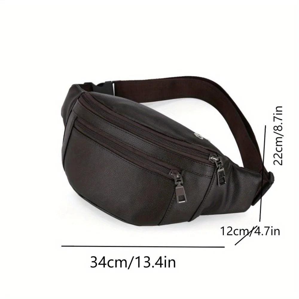 Leather waist belt bag