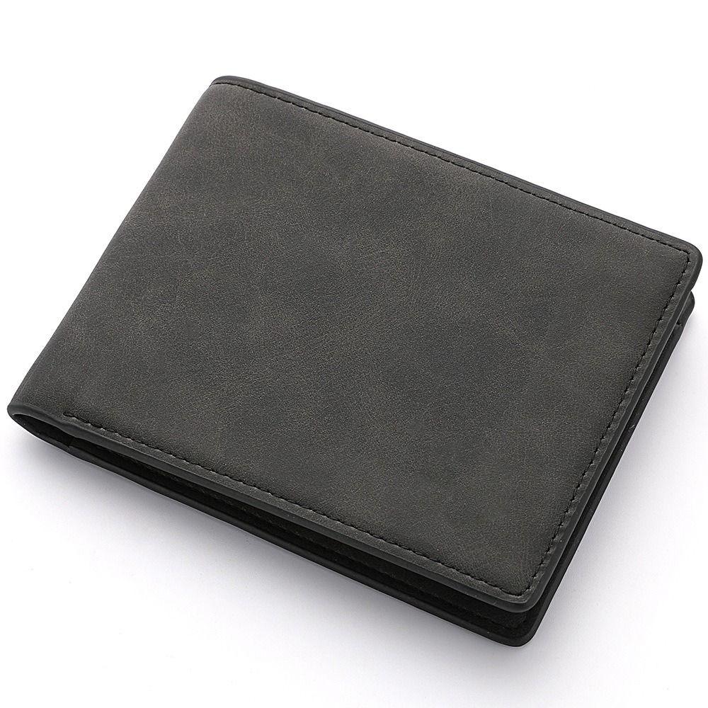 Compact leather wallet