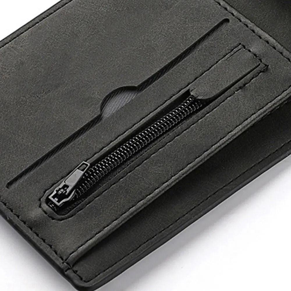 Compact leather wallet