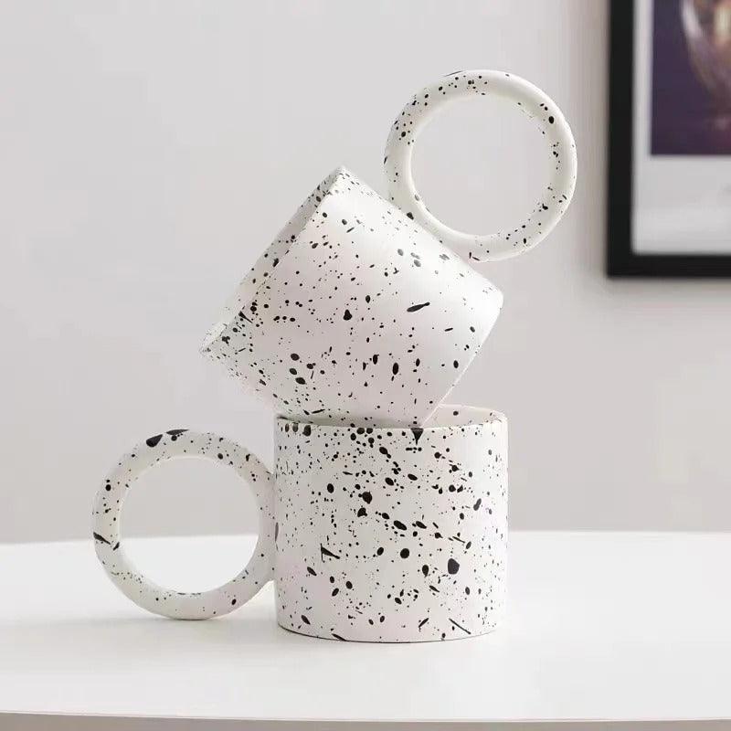 Polka dotted Nordic mug