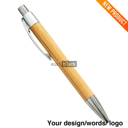 Oval-Clip Wooden Pen