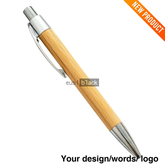 Oval-Clip Wooden Pen