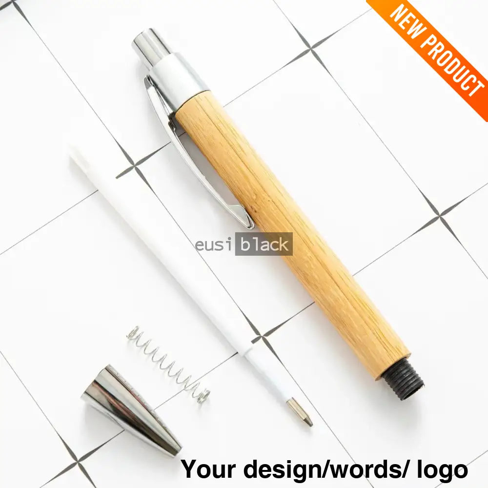 Oval-Clip Wooden Pen