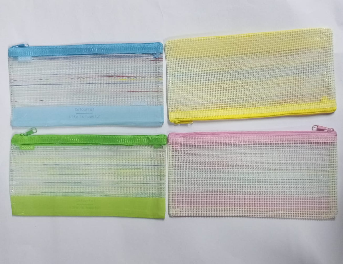 PVC mesh pen pouch