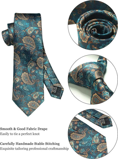 Paisley floral neck tie set