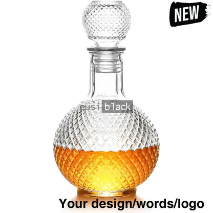 Patterned Round Decanter 1 Liter