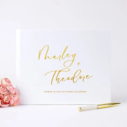 Personalized wedding guest book