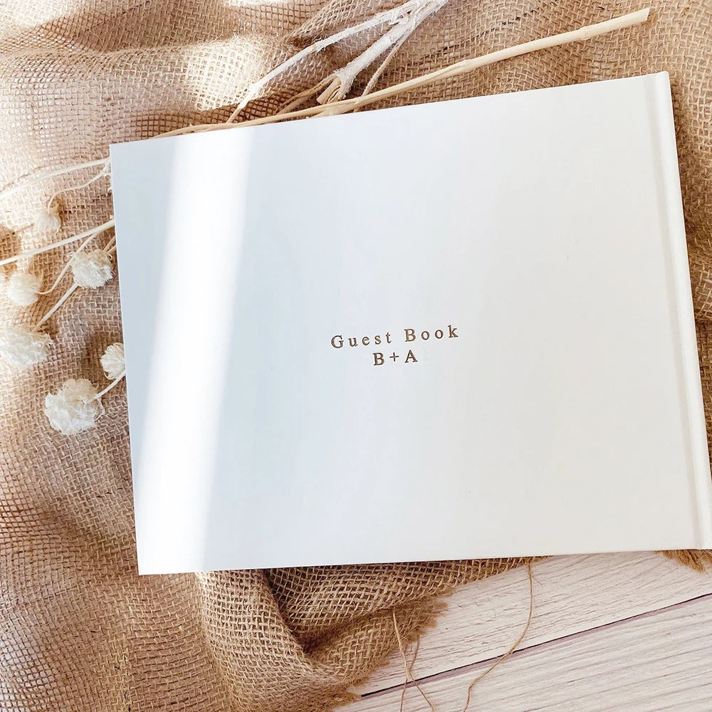 Personalized wedding guest book